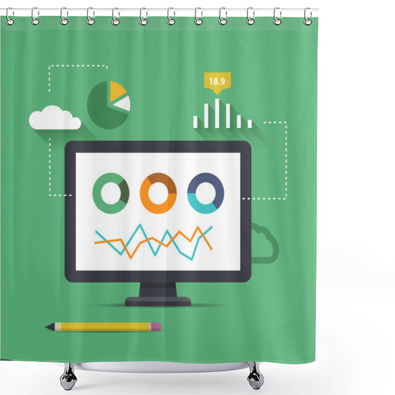 Personality  Cloud Software For Analytics And Seo Optimalization Shower Curtains