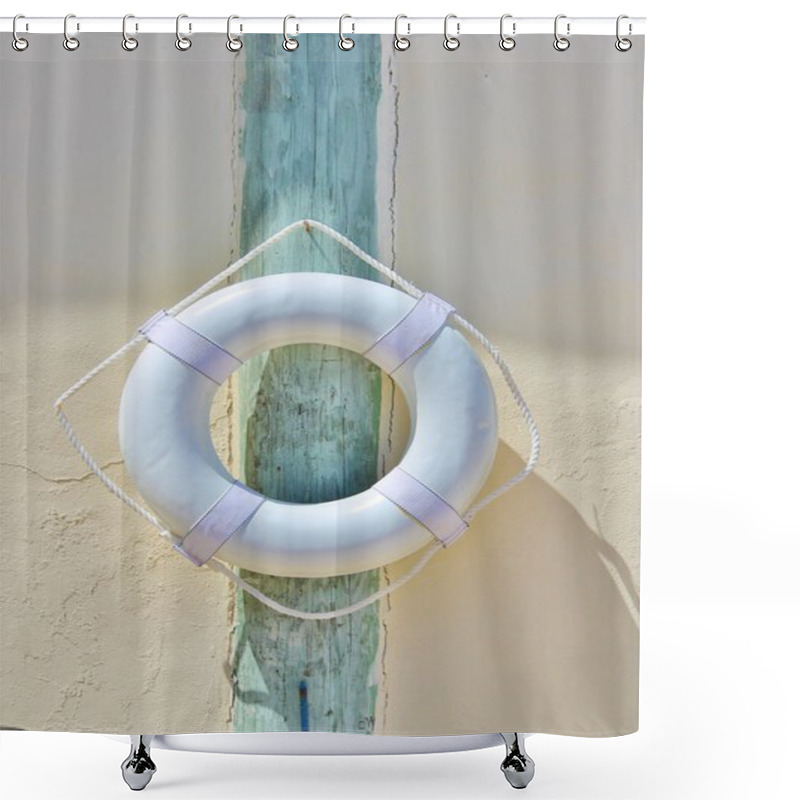 Personality  Life Preserver Buoy For Drowning Shower Curtains