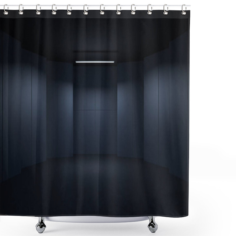 Personality  3D Rendering Minimalist And Modern Design Studio Room Space Background, Low Key Lighting . Shower Curtains