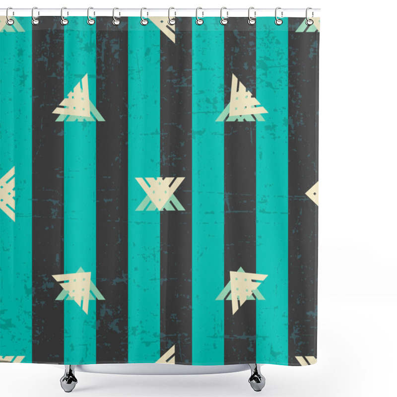 Personality  Abstract Geometric Seamless Background Shower Curtains