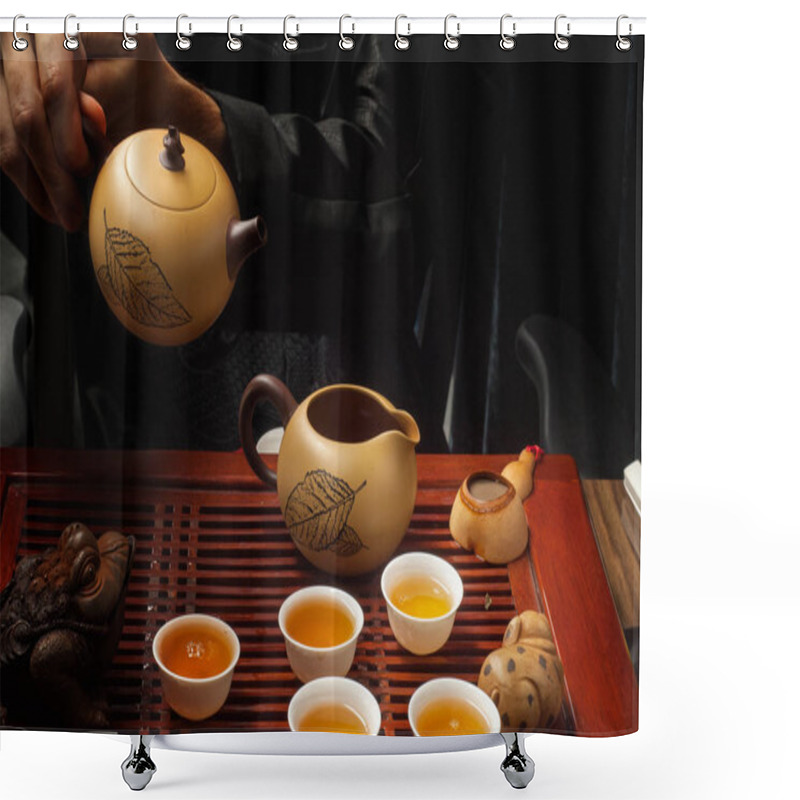 Personality  Tea Party On The Chinese Traditions Shower Curtains