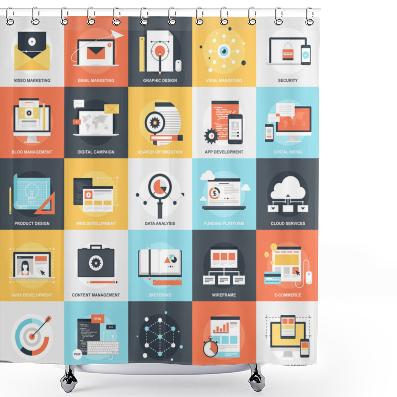 Personality  SEO And Development Shower Curtains