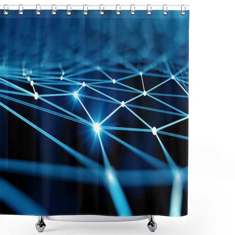 Personality  Abstract Technology Background Shower Curtains