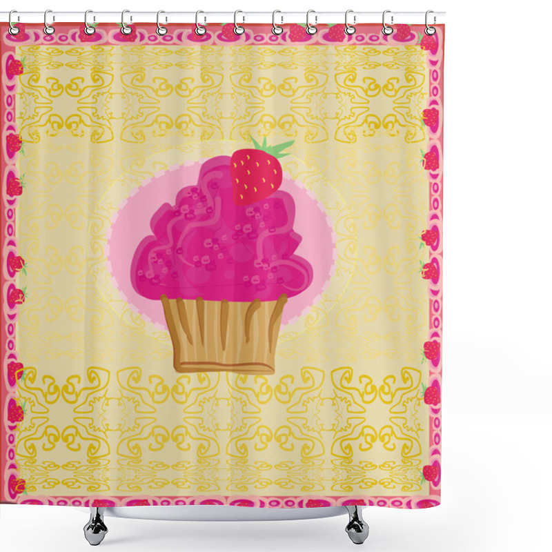 Personality  Lovely Cupcake Design Shower Curtains