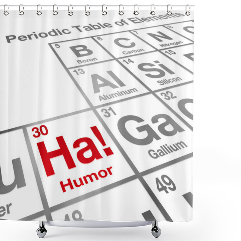 Personality  Ha Humor Element Periodic Table Funny Laughter Comedy Shower Curtains