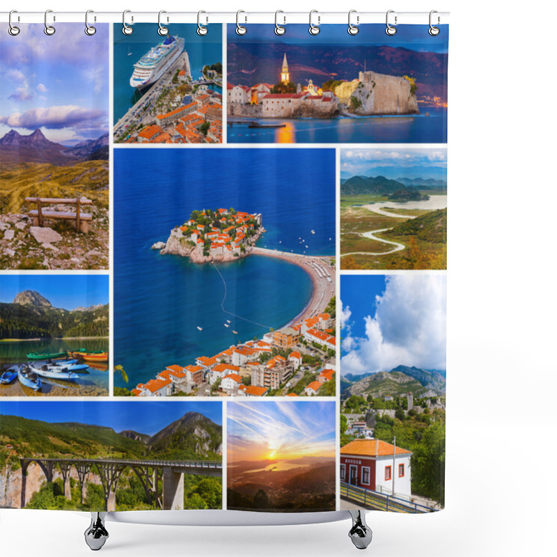 Personality  Collage Of Montenegro Travel Images (my Photos) Shower Curtains