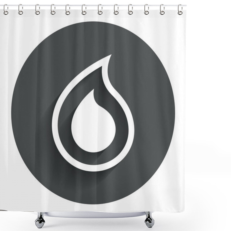 Personality  Water Drop Sign Icon. Tear Symbol. Shower Curtains