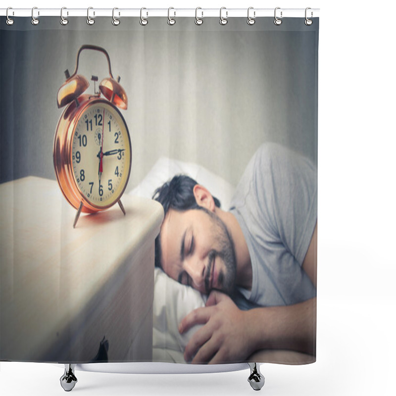 Personality  Man Sleeping And Dreaming Shower Curtains