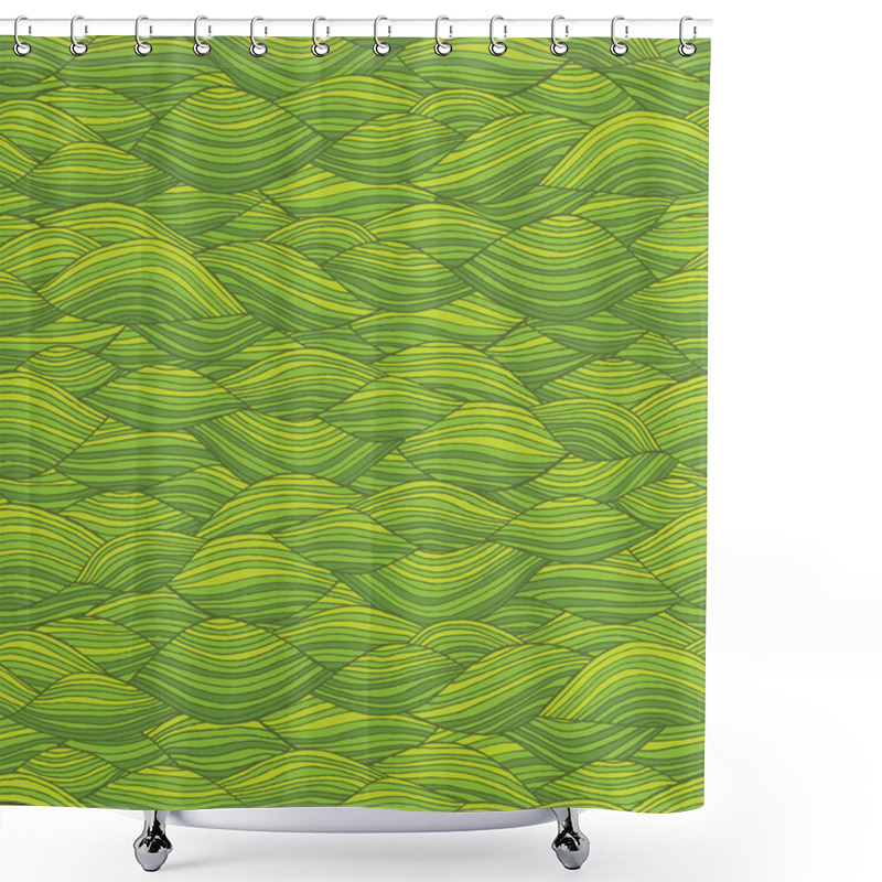 Personality  Waves Seamless Pattern Shower Curtains