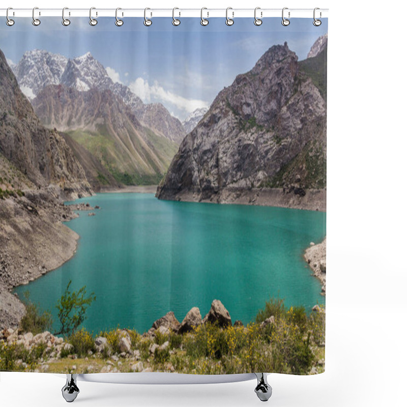 Personality  Marguzor Lake In Haft Kul In Fann Mountains, Tajikistan Shower Curtains