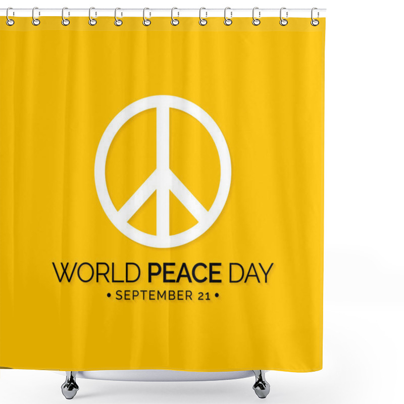 Personality  Vector Illustration On The Theme Of International Day Of Peace Observed Each Year On September 21st Across The Globe. Shower Curtains