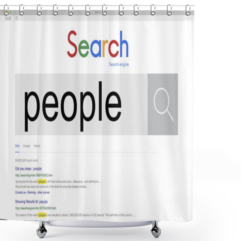 Personality  Internet Search Concept Shower Curtains