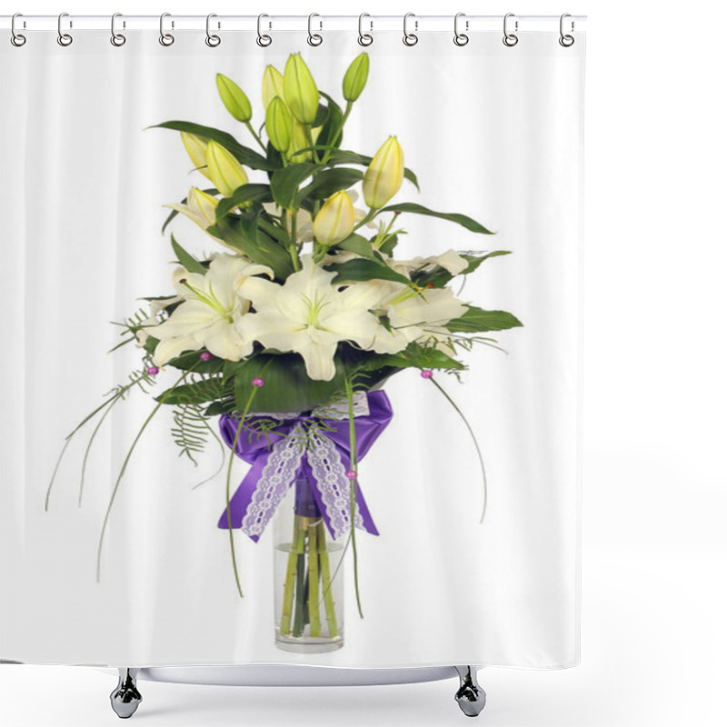 Personality  Colourfull Floral Arrangement Shower Curtains