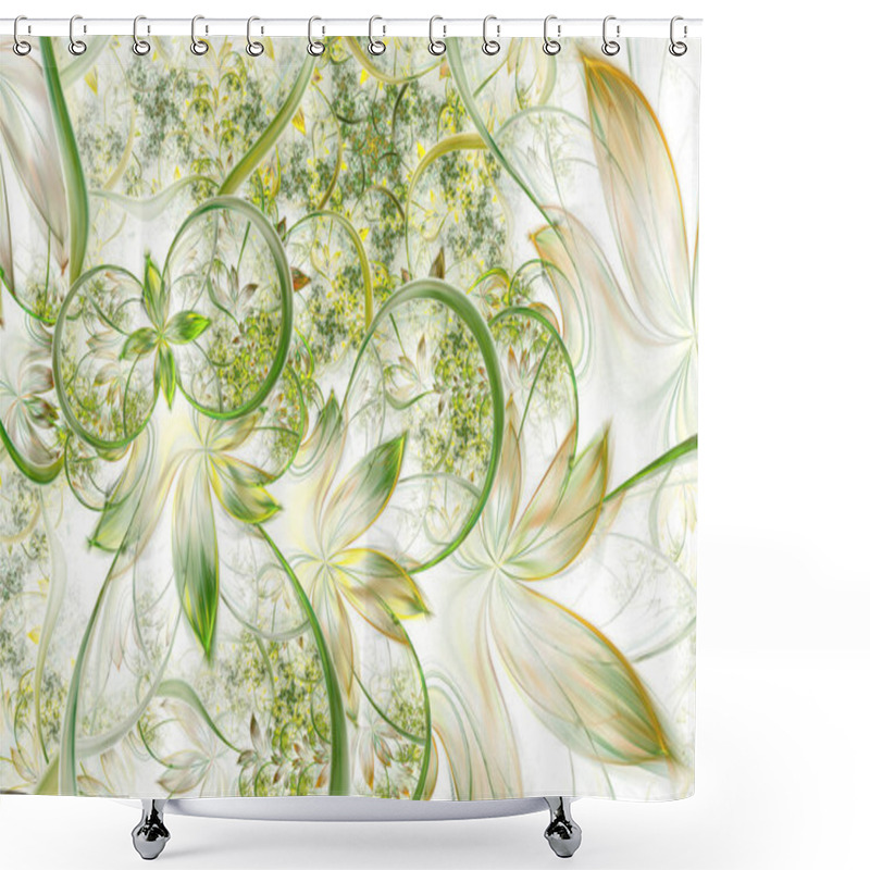 Personality  Abstract Computer Generated Plant Fractal Design. Digital Artwork For Tablet Background, Desktop Wallpaper Or For Creative Cover Design. Shower Curtains