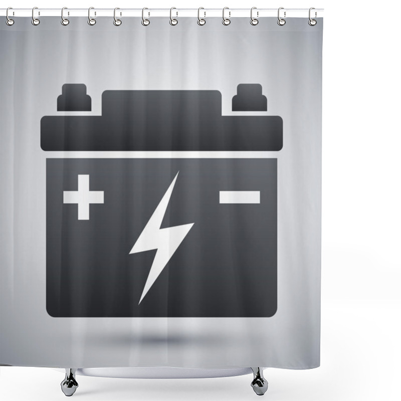 Personality  Car Battery Icon Shower Curtains