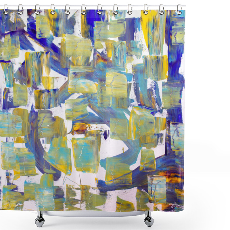 Personality  Abstract Hand Painted Background Picture On Canvas Shower Curtains