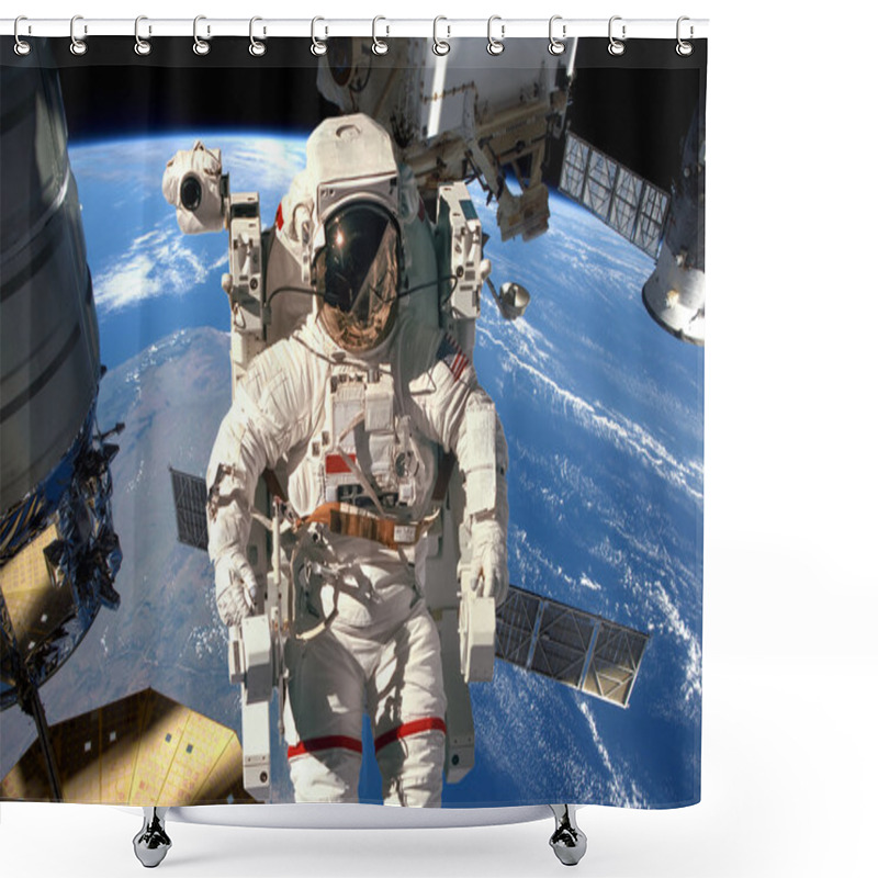 Personality  International Space Station And Astronaut. Shower Curtains