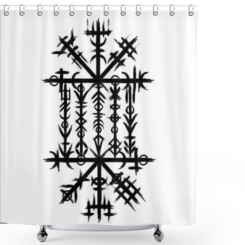 Personality  Norse People Old Symbol Brush Shower Curtains