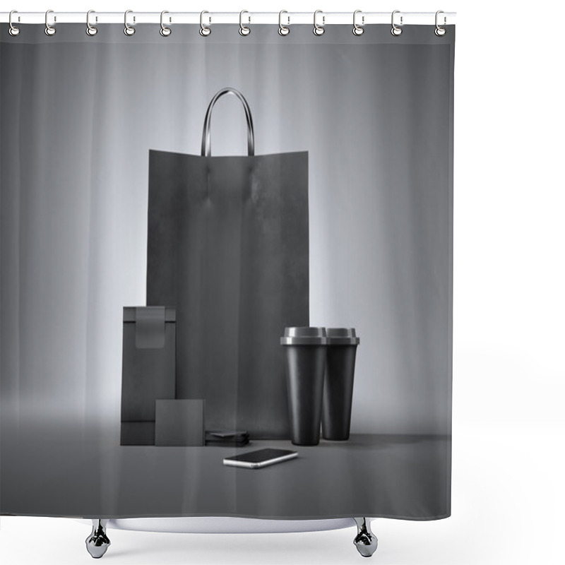 Personality  Set Of Different Objects Shower Curtains