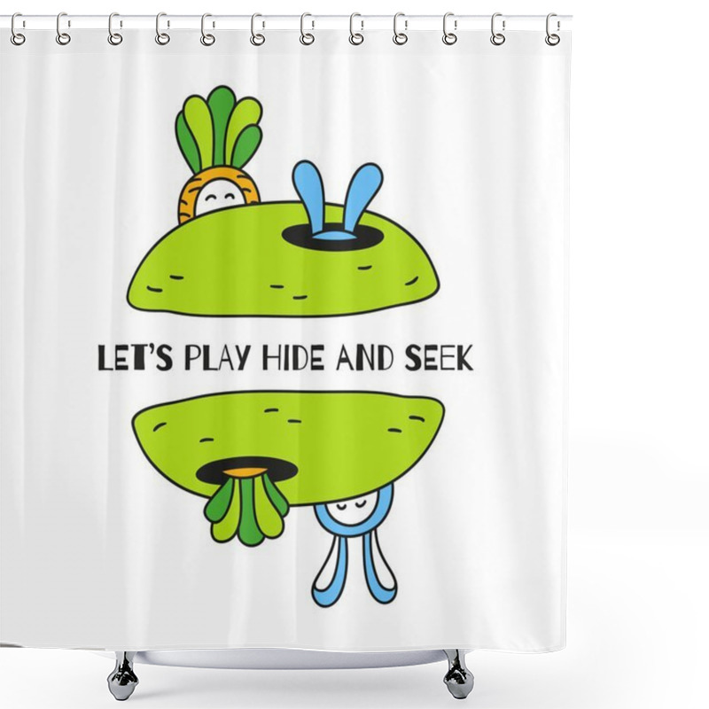 Personality  Two Little Friends Play In The Garden Shower Curtains