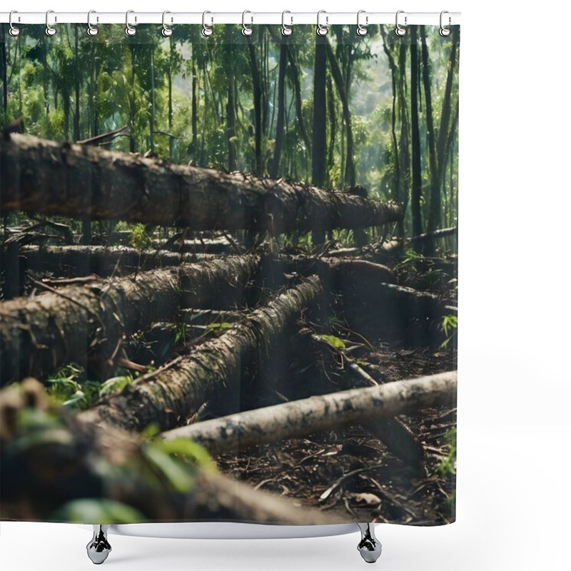 Personality  The True Cost Of Deforestation: Environmental And Ecological Consequences Shower Curtains