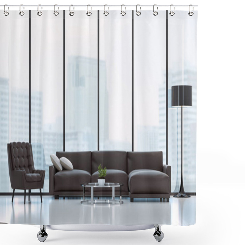 Personality  Modern Living Room 3D Rendering Image Shower Curtains