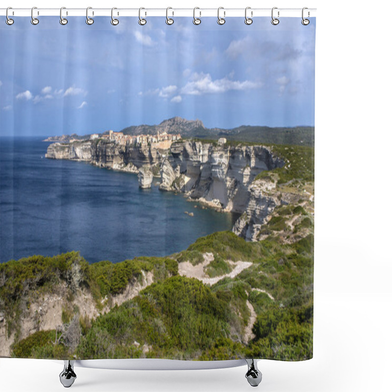 Personality  Beautiful Old Village Of Bonifacio (Corsica Island, France), Sus Shower Curtains