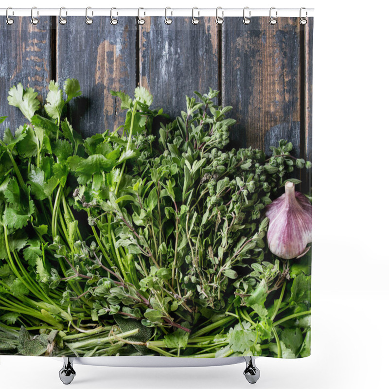 Personality  Variety Of Herbs Shower Curtains