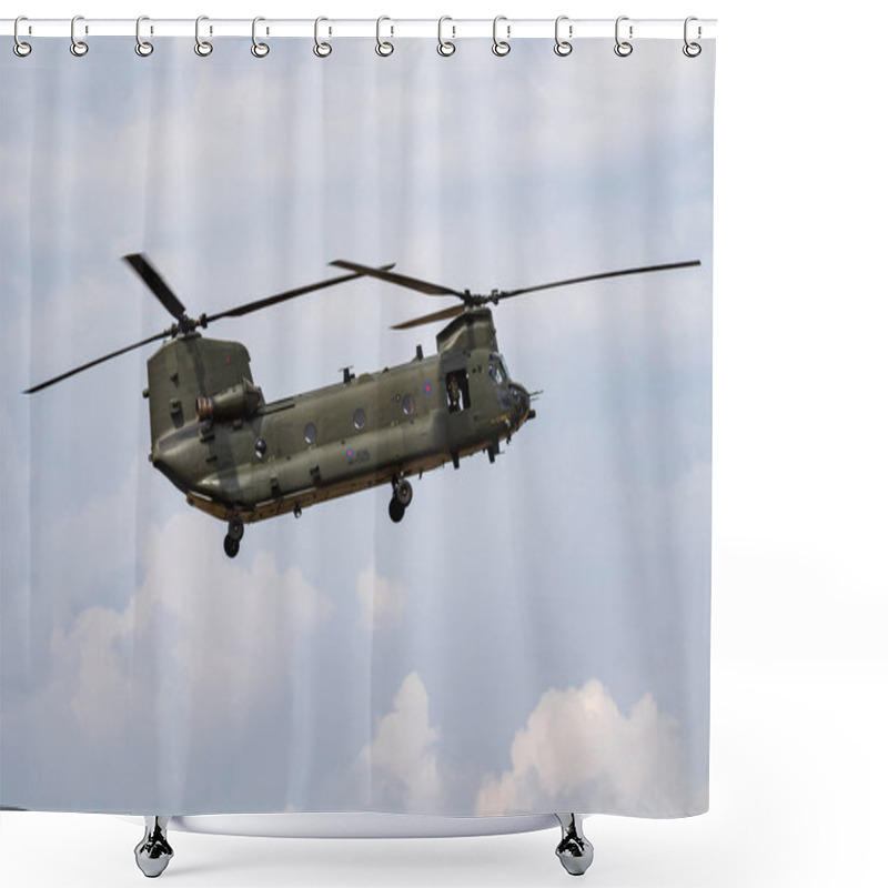 Personality  Royal Air Force CH-47 Chinook HC6 ZH891 Transport Helicopter Display For RIAT Royal International Air Tattoo 2018 Airshow Shower Curtains