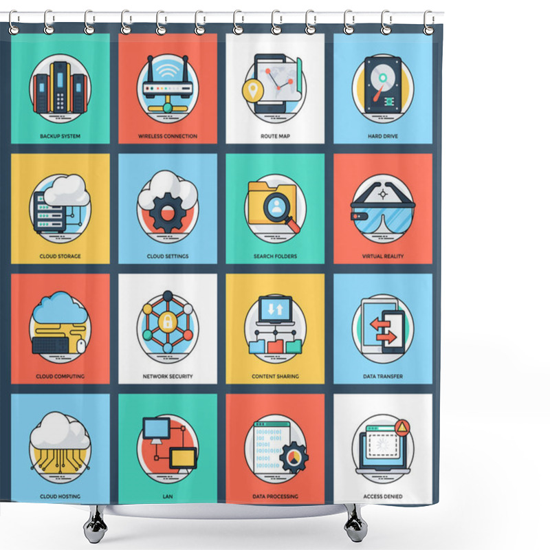 Personality  Internet And Networking Pack  Shower Curtains