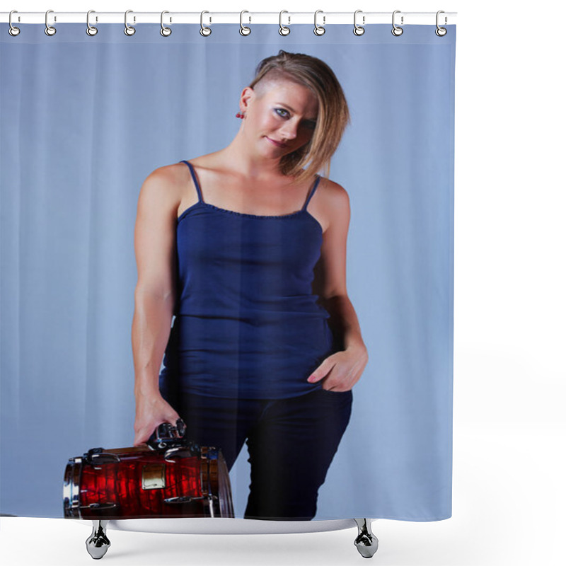 Personality  Beautiful Young Woman Shower Curtains