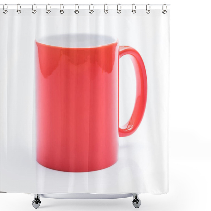 Personality  Red Cup On White Shower Curtains