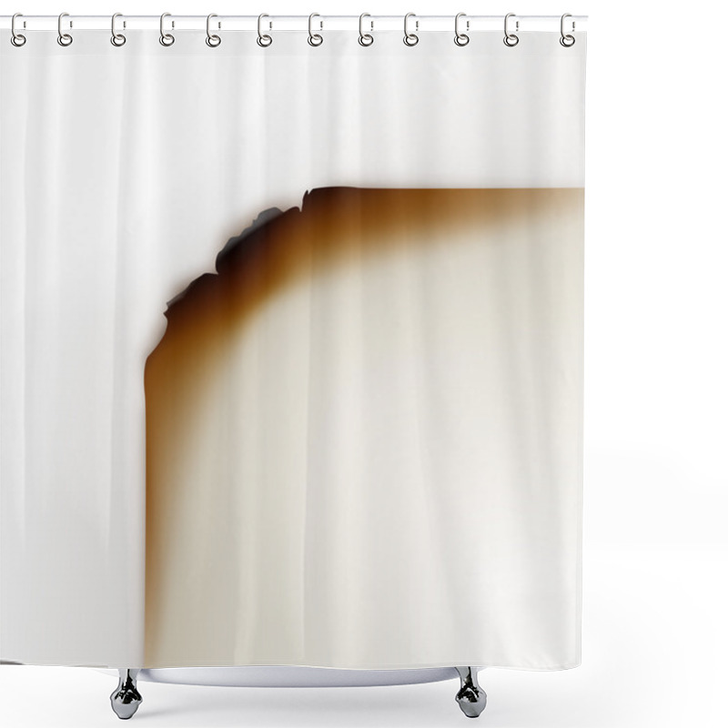 Personality  Vector Burned Paper Edges On White Background Shower Curtains