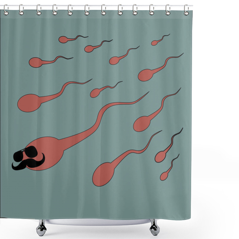 Personality  Sperm Tend To Fertilize. Shower Curtains