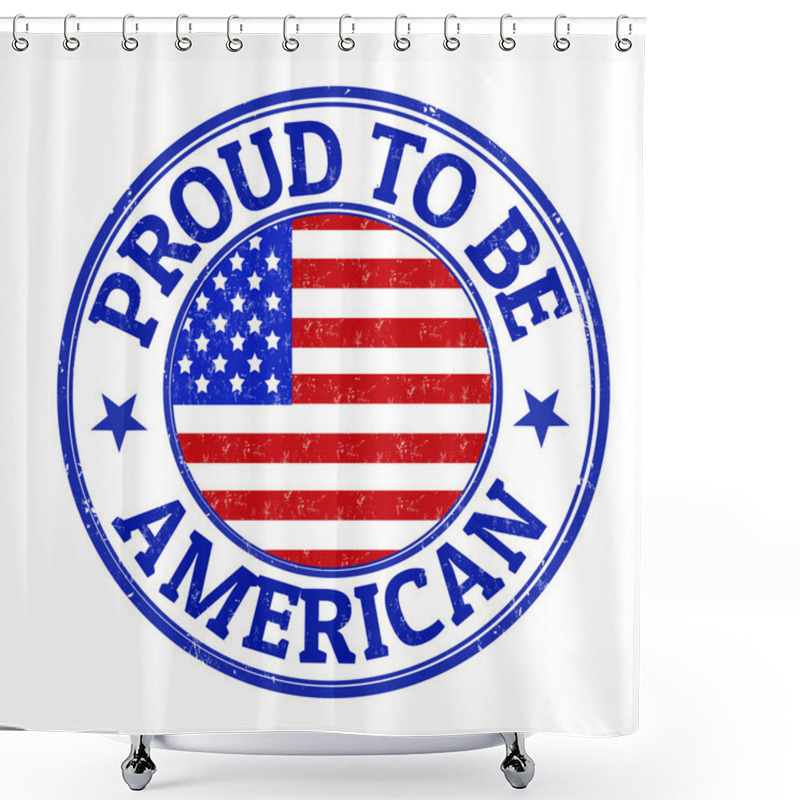 Personality  Proud To Be American Stamp Shower Curtains