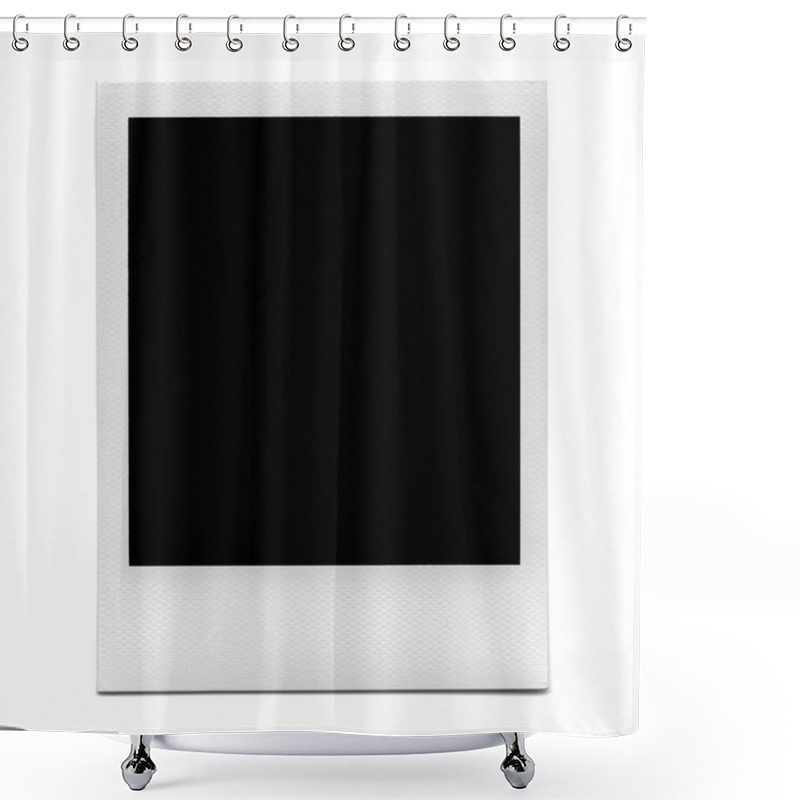 Personality  Retro Realistic Blank Instant Photo With Shadow Shower Curtains