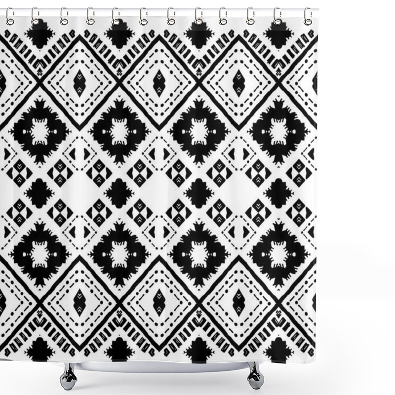 Personality  Abstract Zigzag Pattern For Cover Design. Tribal Shower Curtains