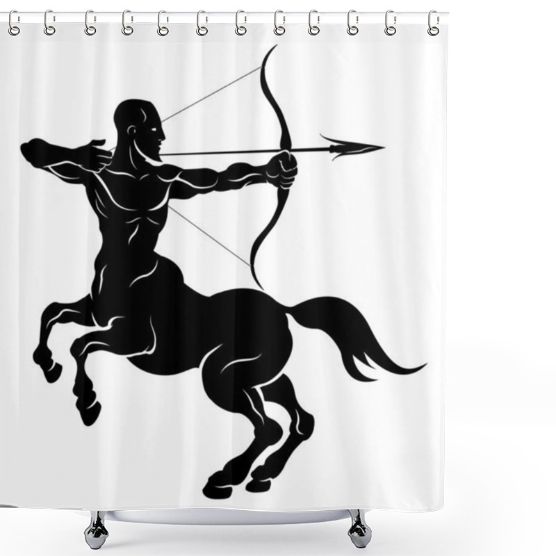 Personality  Stylised Centaur Archer Illustration Shower Curtains