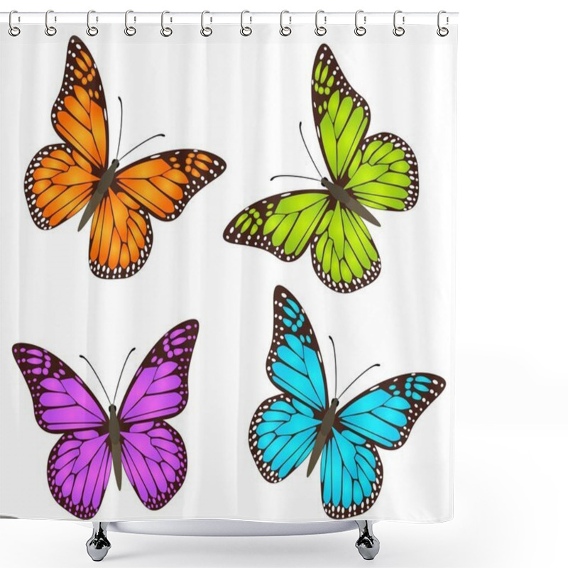 Personality  Danaus Plexippus Shower Curtains