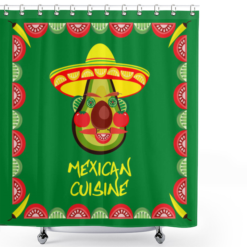 Personality  Mexican Cuisine Menu Template Shower Curtains