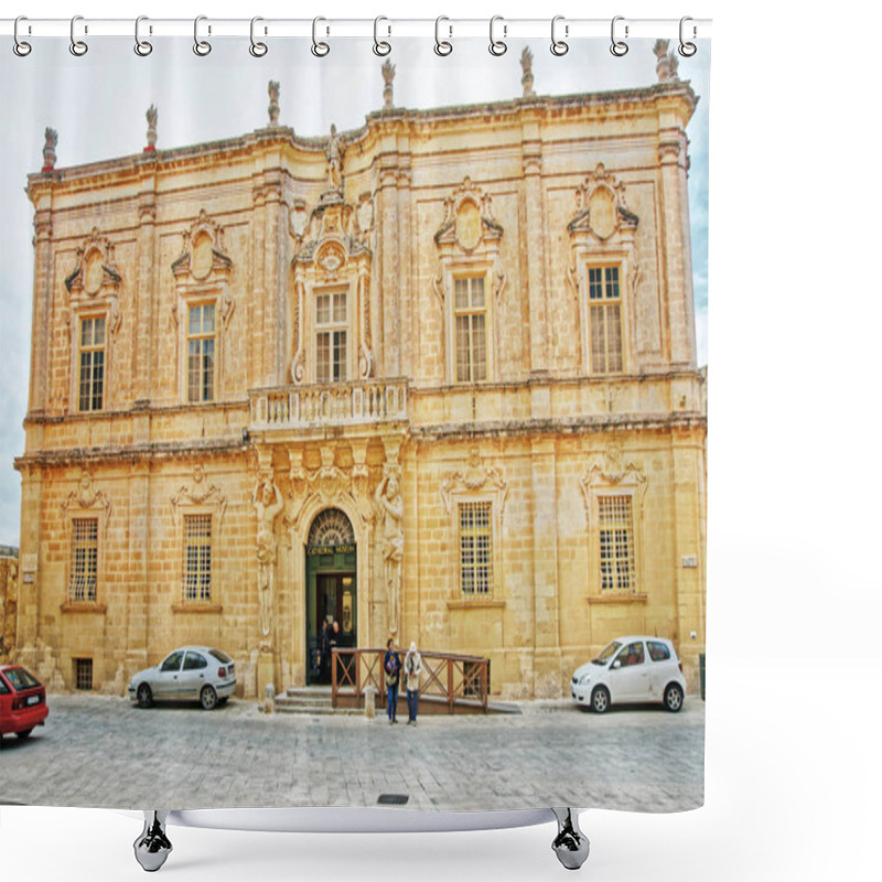 Personality  People At Cathedral Museum In Mdina Malta Shower Curtains