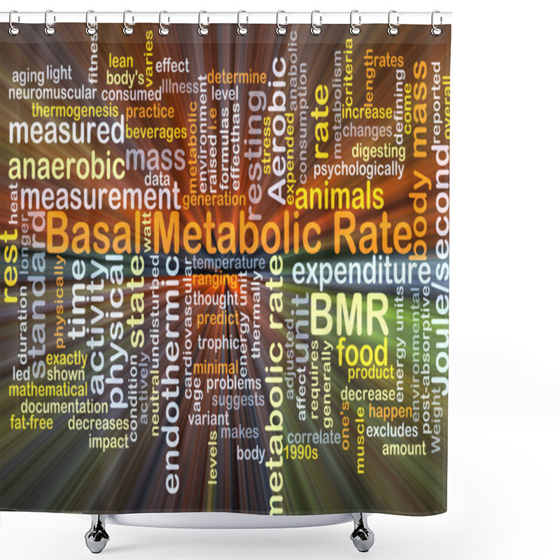 Personality  Basal Metabolic Rate BMR Background Concept Glowing Shower Curtains