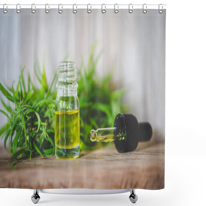 Personality  Cannabis, Cannabis Oil Extracts In Jars, Medical Marijuana. CBD  Shower Curtains