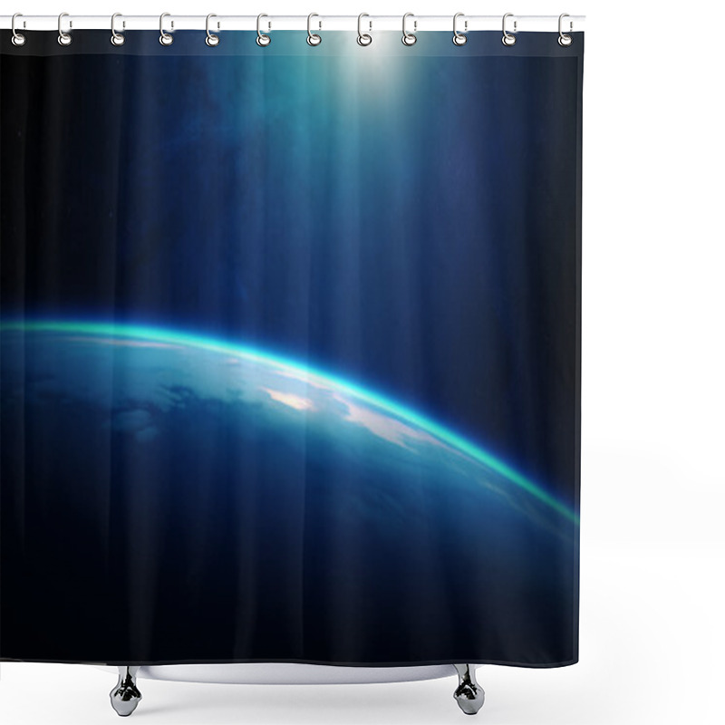 Personality  Planet Earth Sunrise From Space Shower Curtains