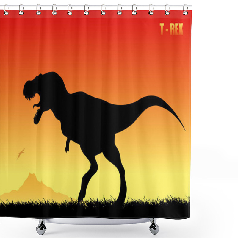 Personality  Tyrannosaurus Rex Shower Curtains