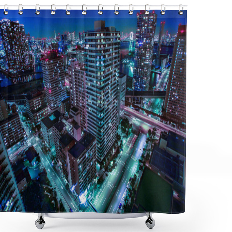 Personality  High-rise Apartment Group Of Shinagawa-ku, Tokyo Shower Curtains