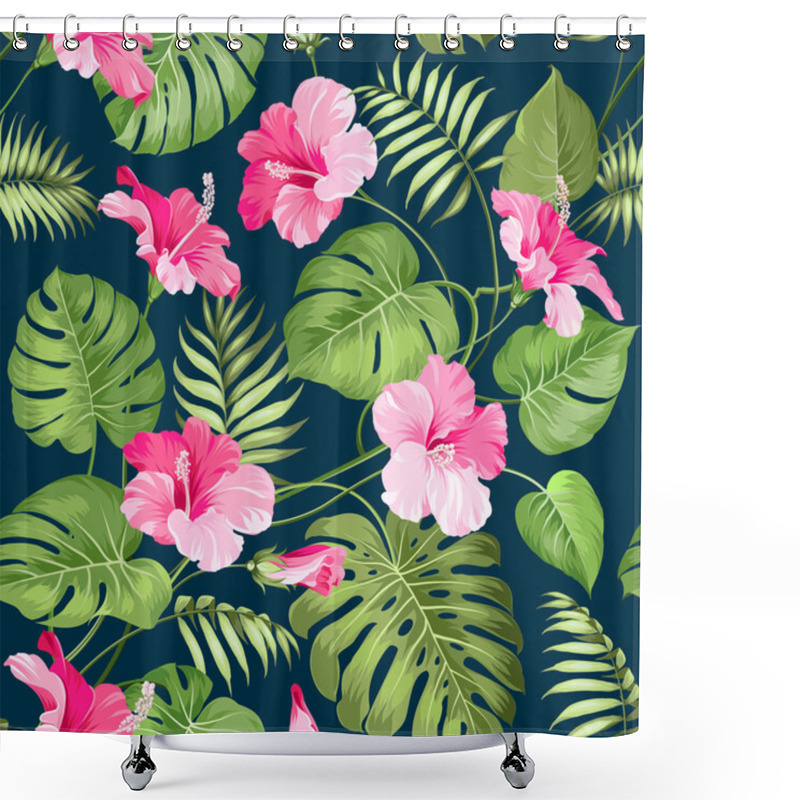 Personality  Tropical Flower Pattern. Shower Curtains