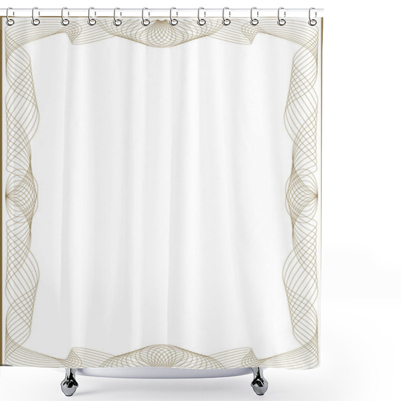 Personality  Guilloche Vector Frame Shower Curtains