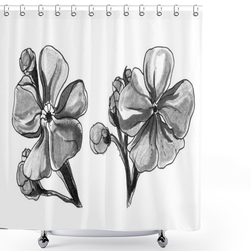 Personality  Forget Me Not Flowers Shower Curtains