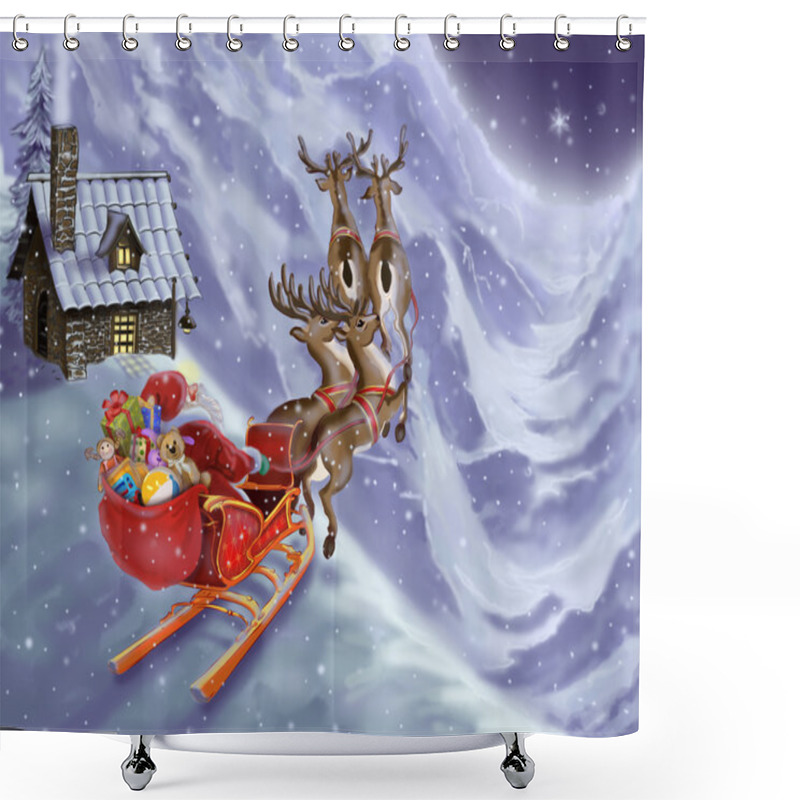 Personality  Santa Claus Shower Curtains